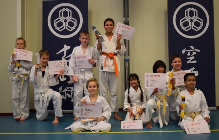 De geslaagden, goed gedaan meiden en jongens.